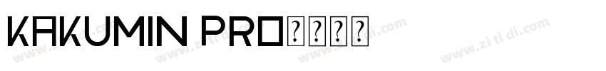 Kakumin Pro字体转换